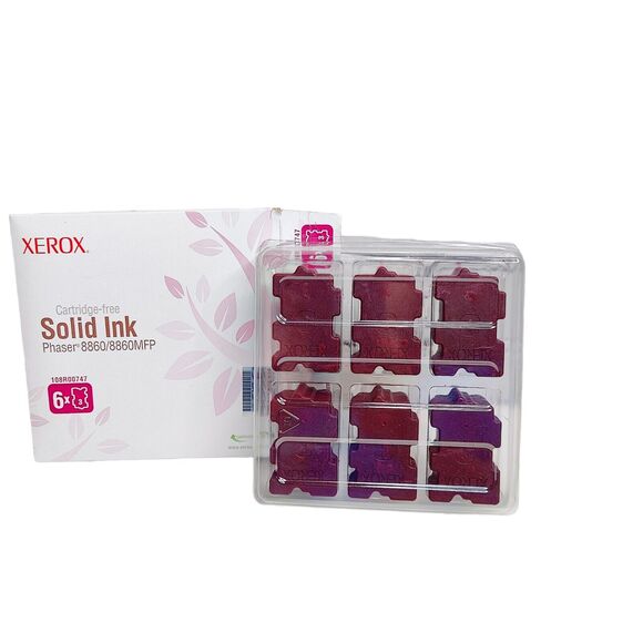 Xerox 6 Pack ColorQube Phaser 8860/8860MFP Pink Magenta Solid Ink 108R00747 - Picture 1 of 5